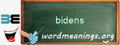 WordMeaning blackboard for bidens